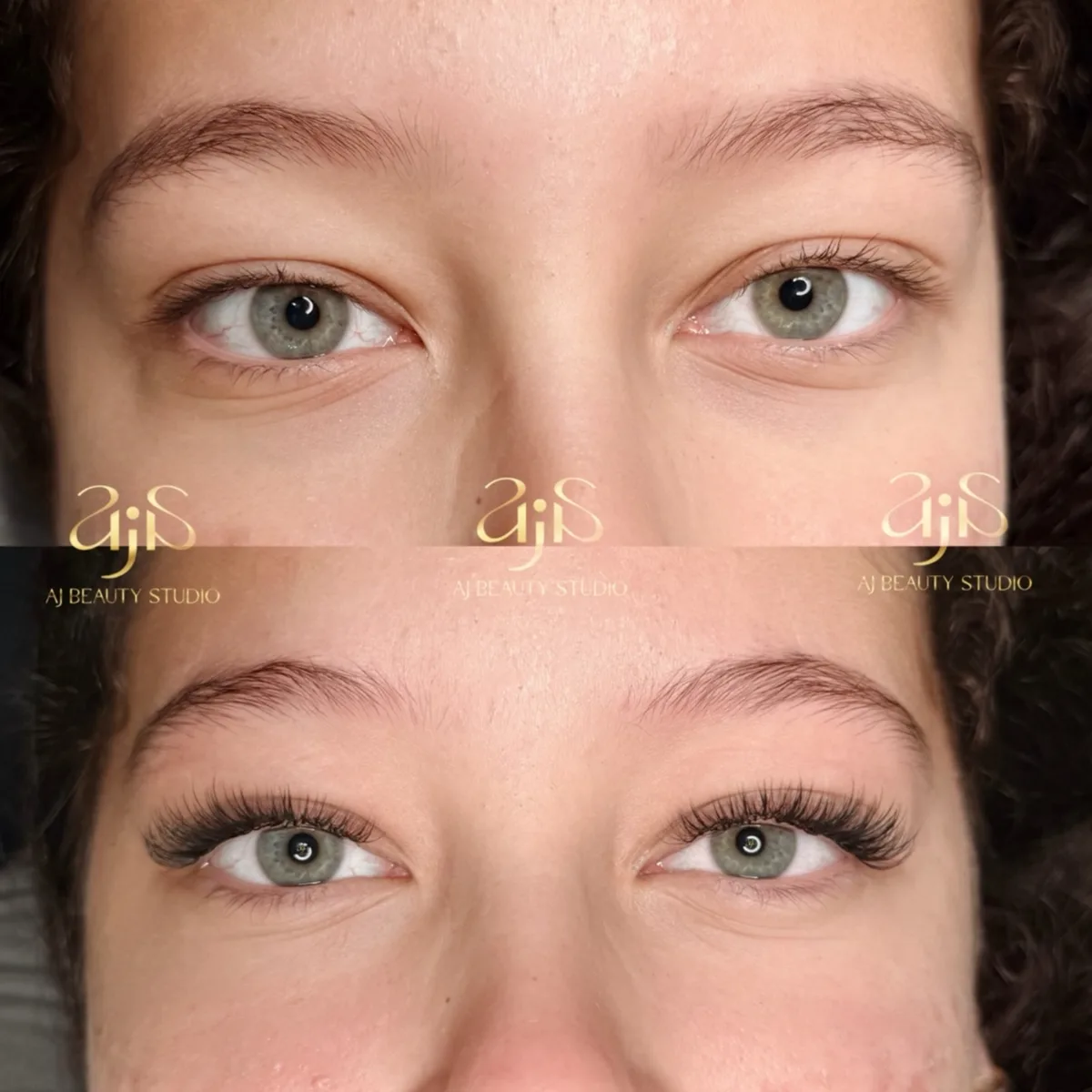 Finished lash extension set